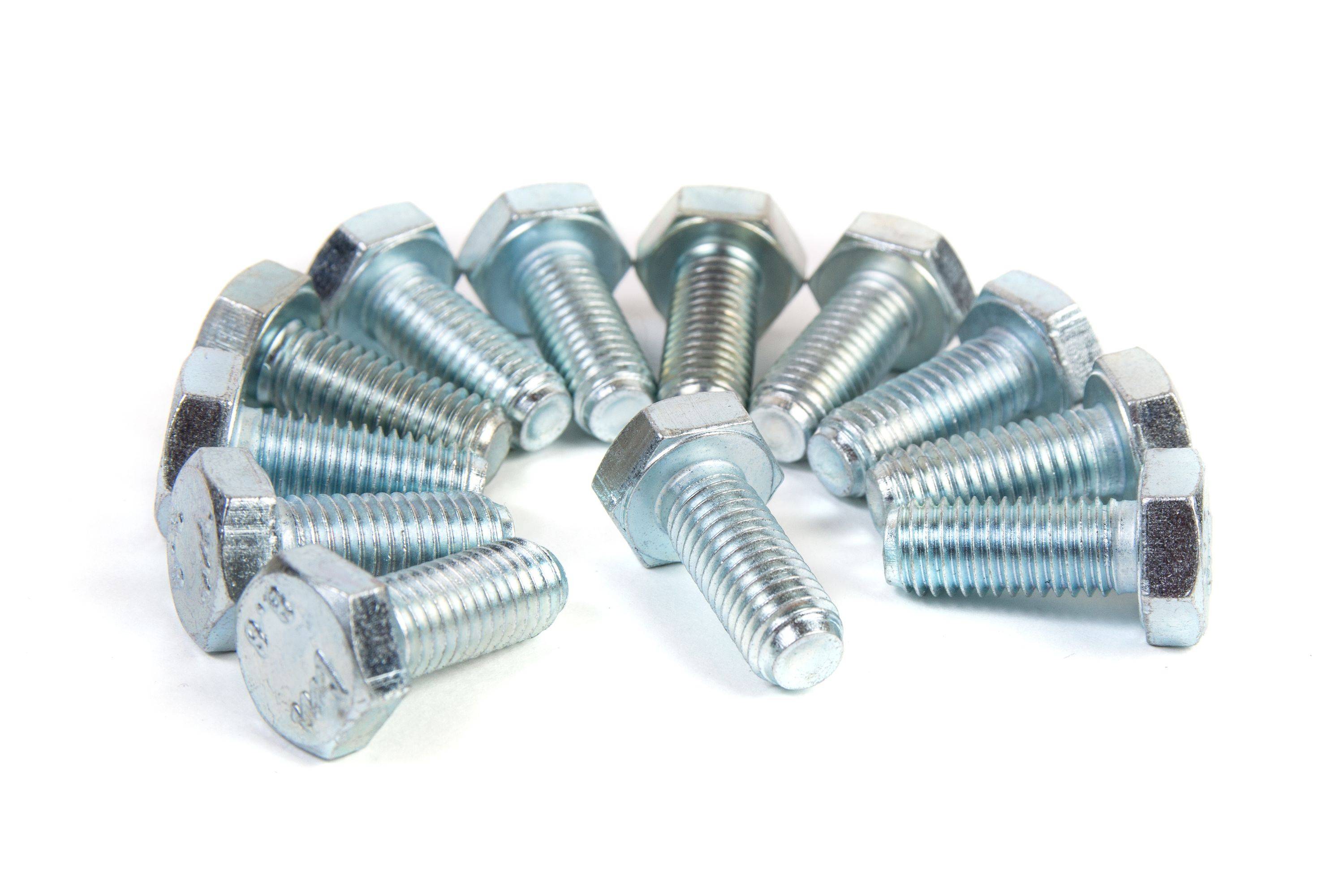 250 Stück Sechskantschrauben DIN 933 ISO 4017 galv. verzinkt 8.8 Maschinenschraube M10x12mm