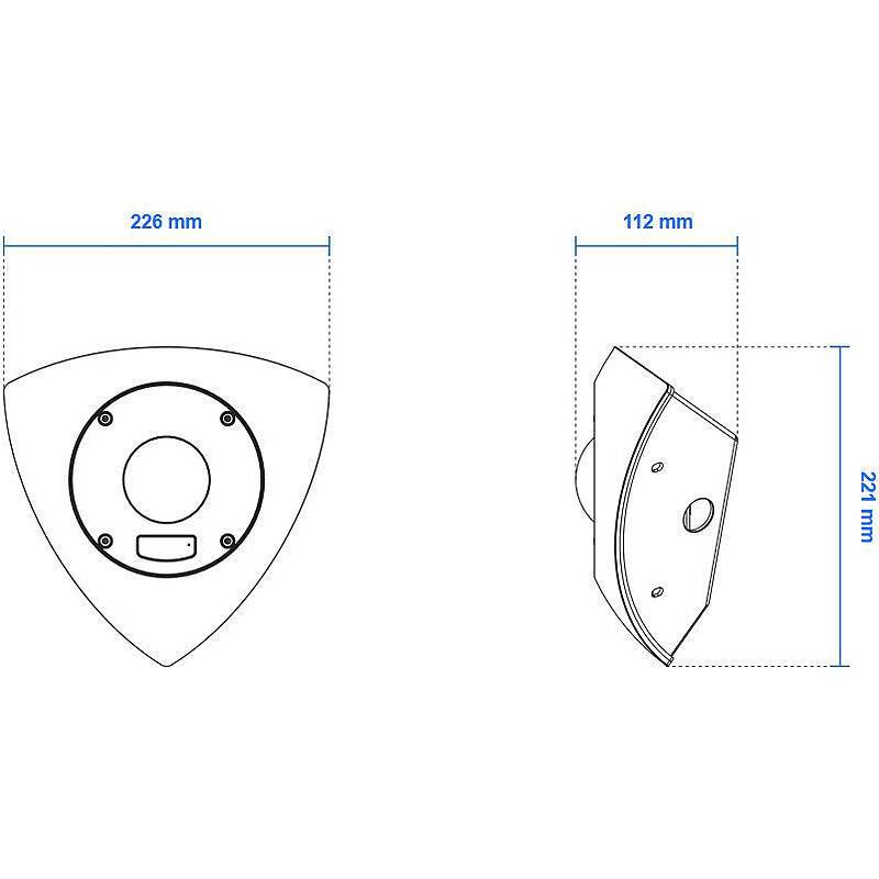 VIVOTEK CD9381-HNTV(WHITE) IP-Kamera 5MPx T/N IR, 5 MegapixelEckgehäuse Kamera | Blickwinkel:95° - 41° (Objektiv-Brennw