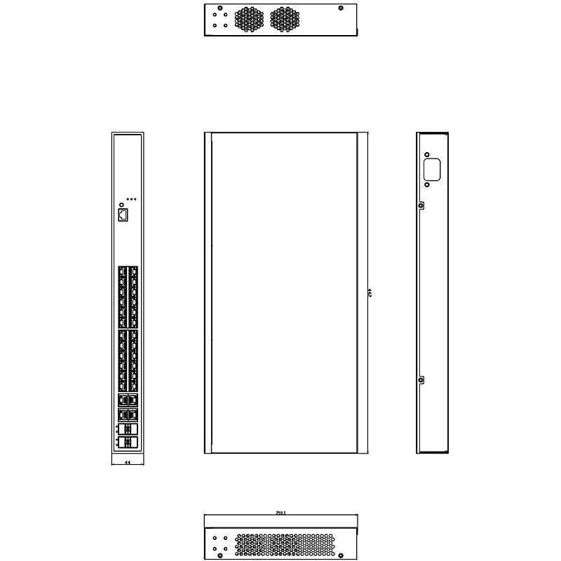 VIVOTEK AW-GEV-288A-370 Switch L2 man. 28-Port PoE, Switch | PoE-Stromversorgung | Anwendung: Videoüberwachung | Farbe: