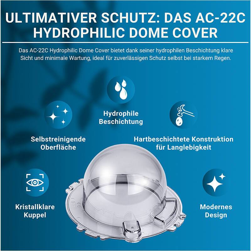 VIVOTEK AC-22C Hydrophilic Kuppel, klar, Zubehörartikel, Kuppel | Passend für Vivotek Kameras:FD9387-EHTV-V3, FD9391-EH