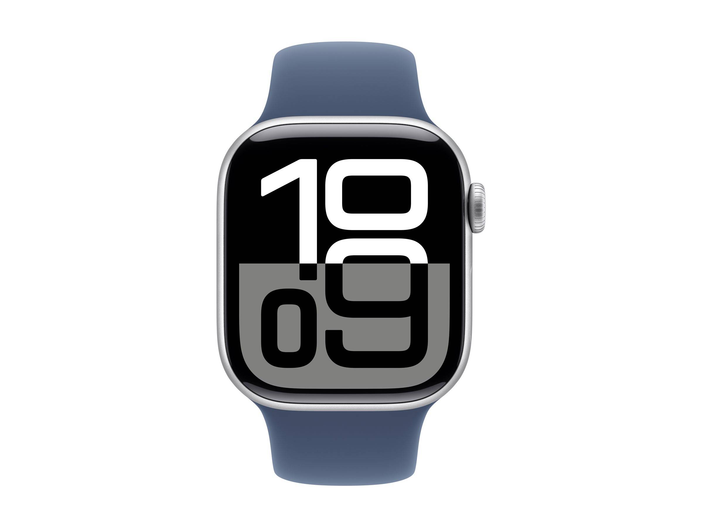 Apple Watch S10 (2024) Aluminium Cellular 42mm silber (Sportarmband denim) S/M