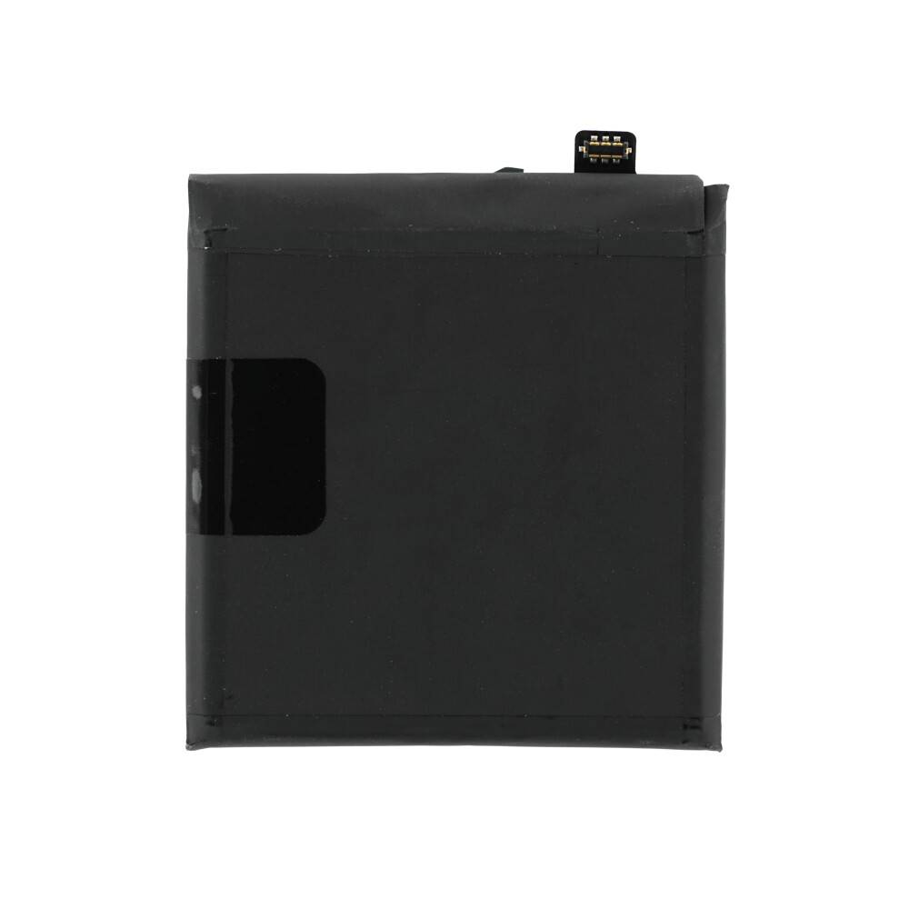 Eine rechteckige, schwarze Lithium-Ionen-Batterie mit einem kleinen Anschluss an der Oberseite. Sie scheint eine Ersatzbatterie für ein mobiles Gerät zu sein.