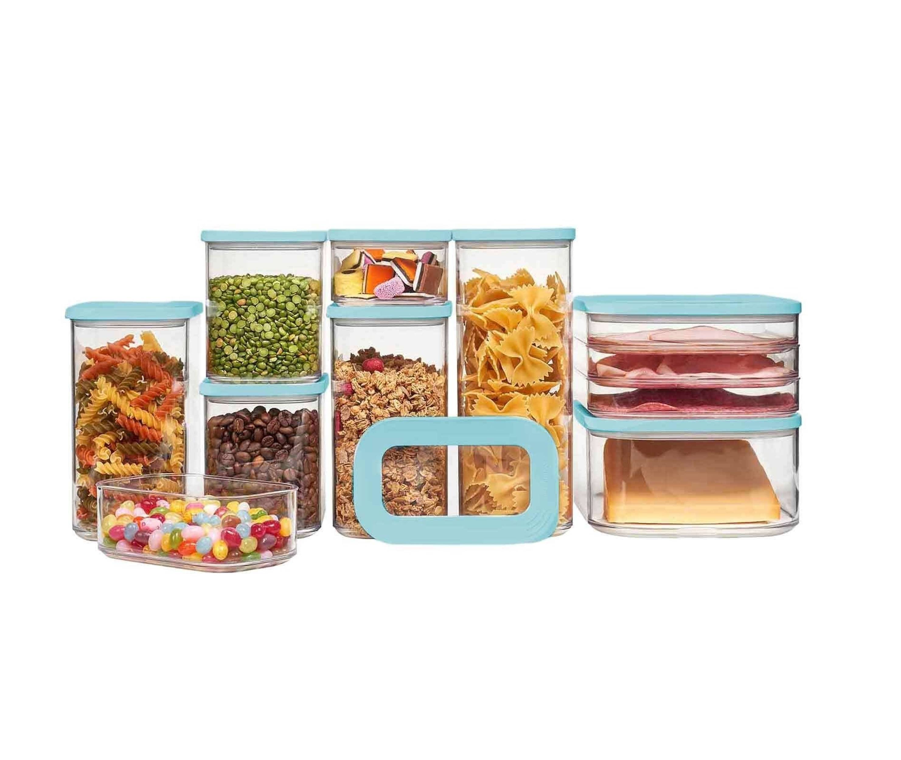 Mepal | Vorratsdosen Modula 9-teilig | Geschenk-Set | spülmaschinenfest | ideal für trockene Lebensmittel | Nordic Green