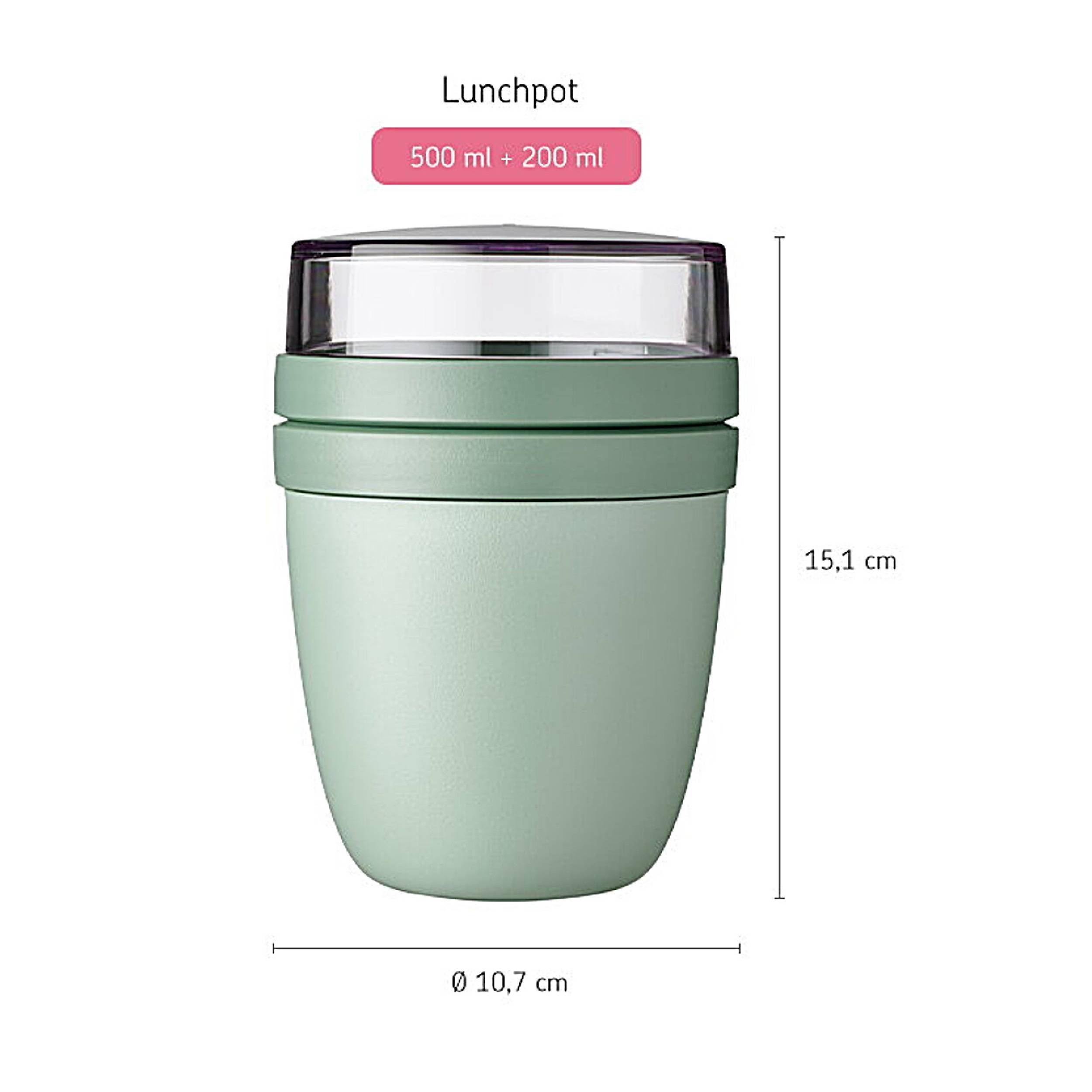 Mepal | Ersatz Kombideckel | Nordic Sage | kompatibel mit Lunchpot, Fruitpot & Snackpot | mit Dichtungsring | perfekte Ergänzung für deinen Lunchpot