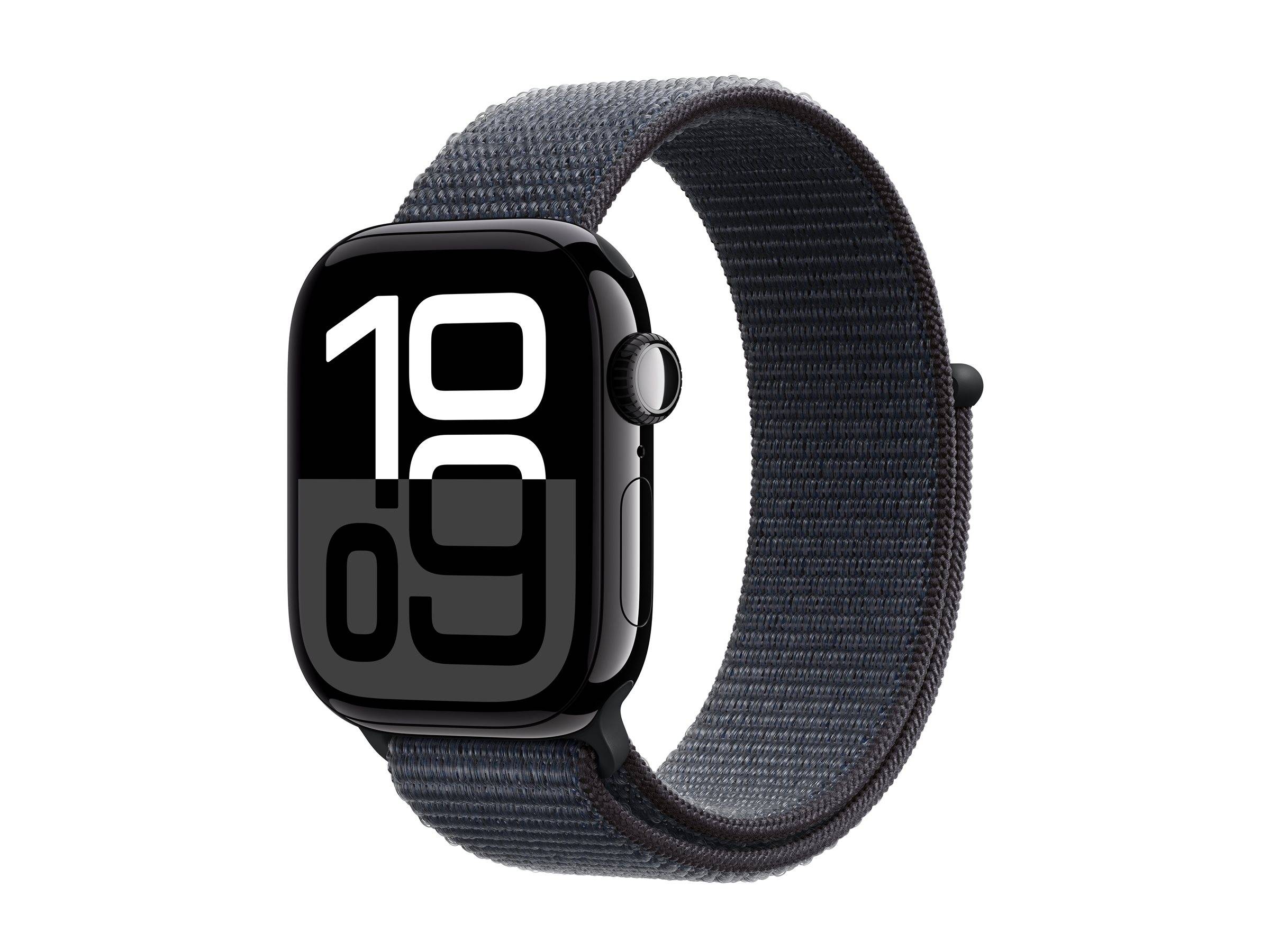 APPLE Watch Series 10 GPS + Cellular 42mm Jet Black Aluminium Case with Ink Sport Loop