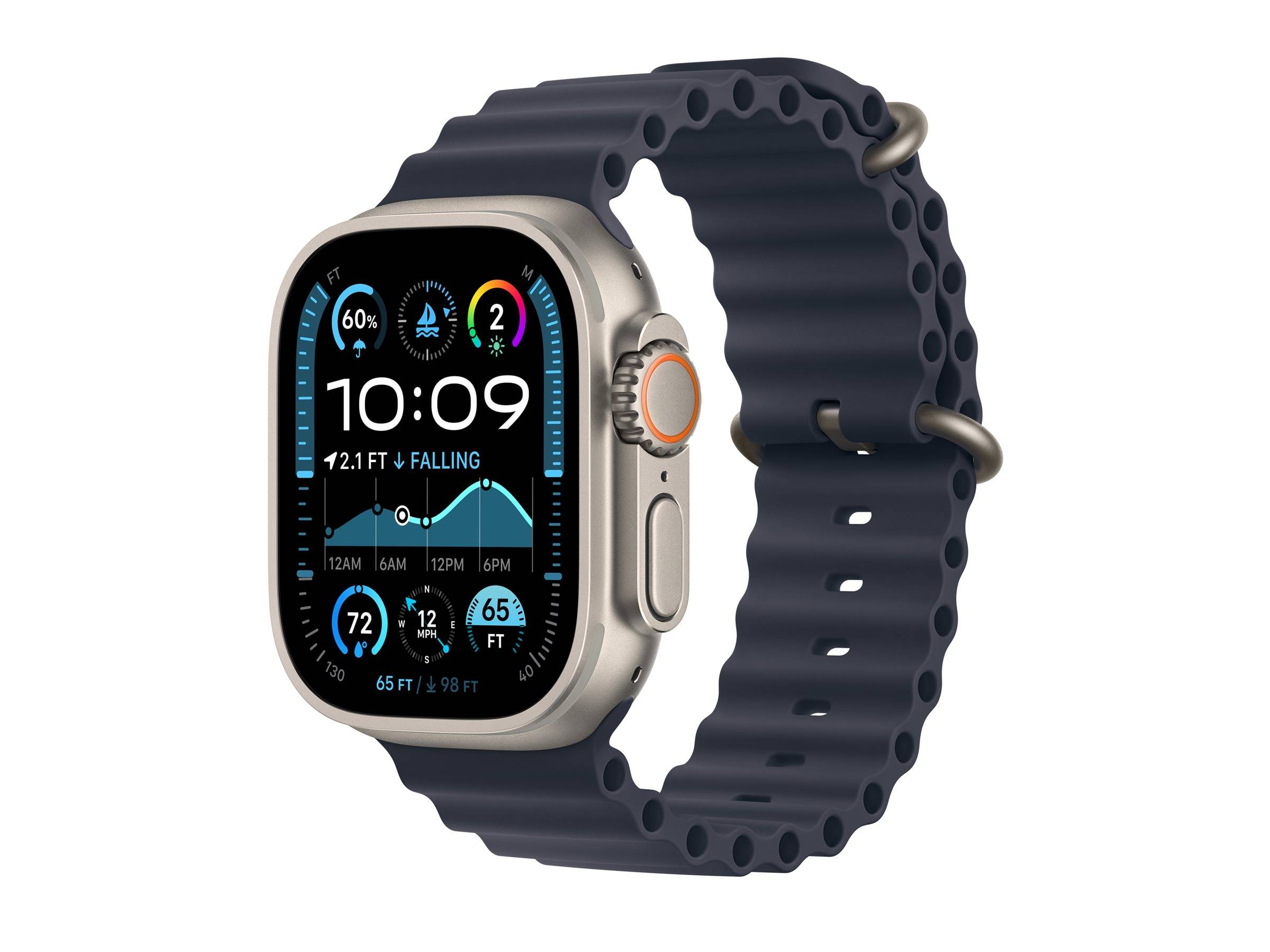 Apple Watch Ultra 2 Titanium Cellular 49mm natur (Ocean Armband marine)
