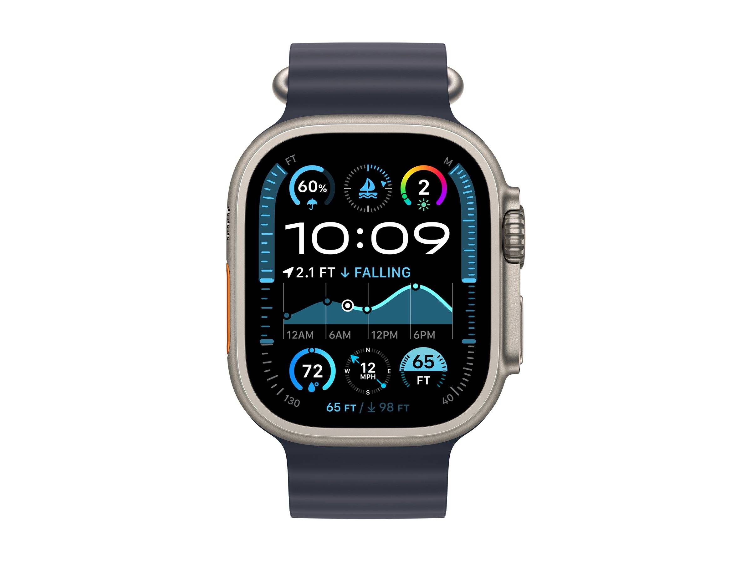 Apple Watch Ultra 2 Titanium Cellular 49mm natur (Ocean Armband marine)