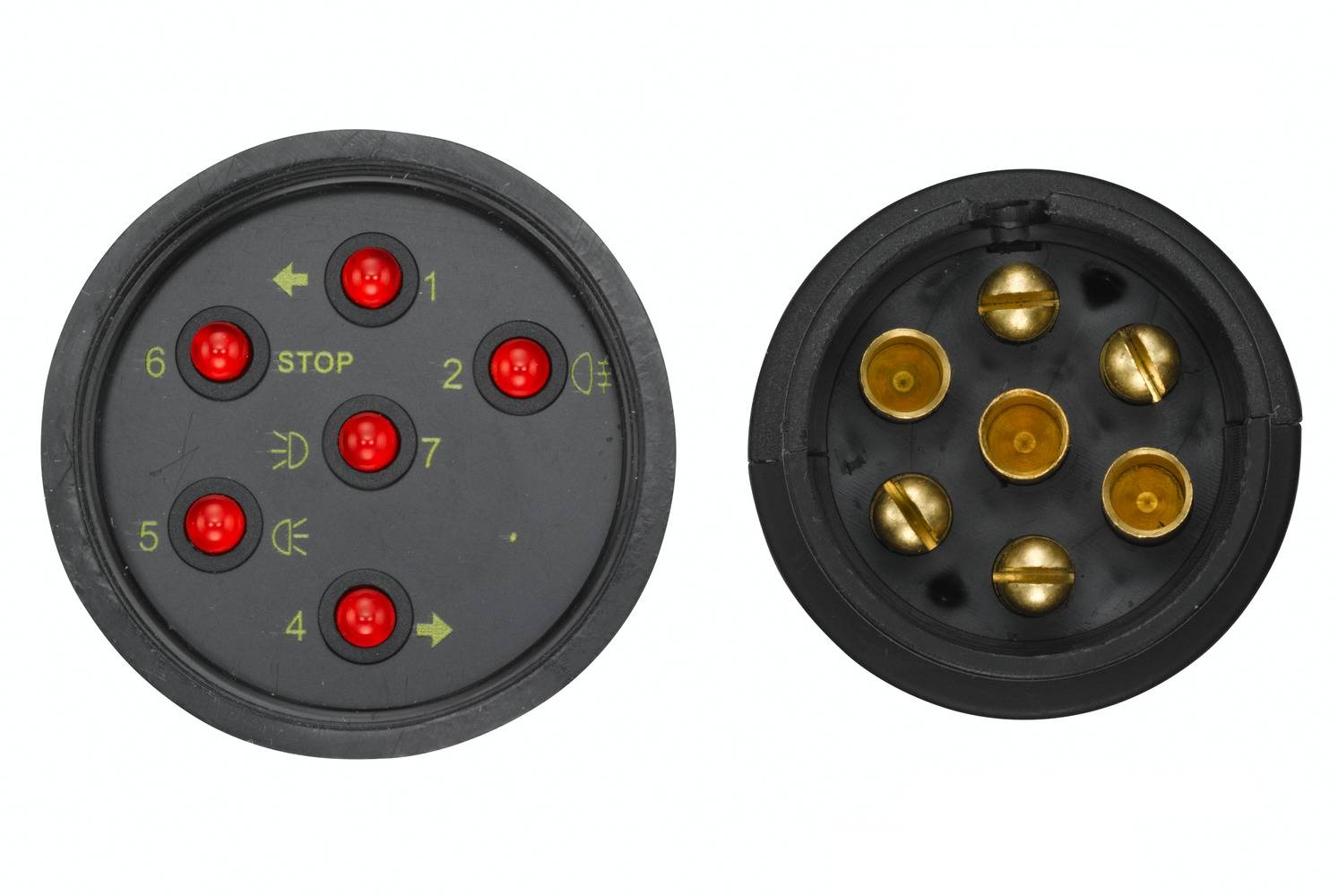 HELLA 8PD 004 509-001 Prüfgerät, Anhängersteckdose - 12V - 7-polig - Länge: 5m - DIN/ISO: 1724 - mit