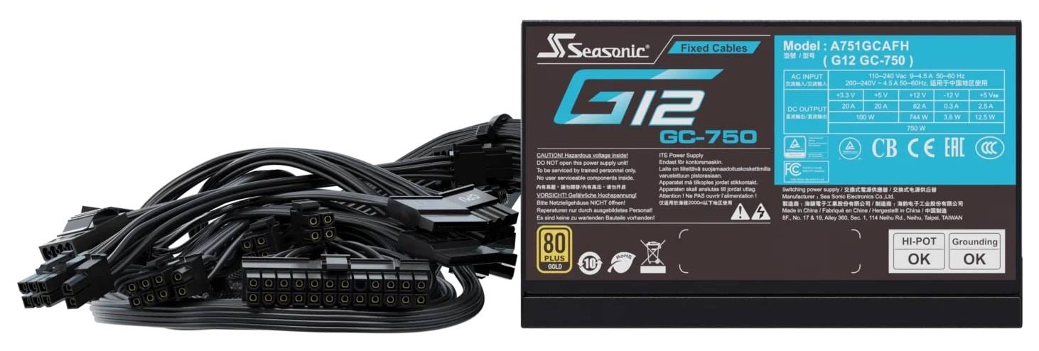 Seasonic Netzteil 750W G12 GC-750 (80+Gold)