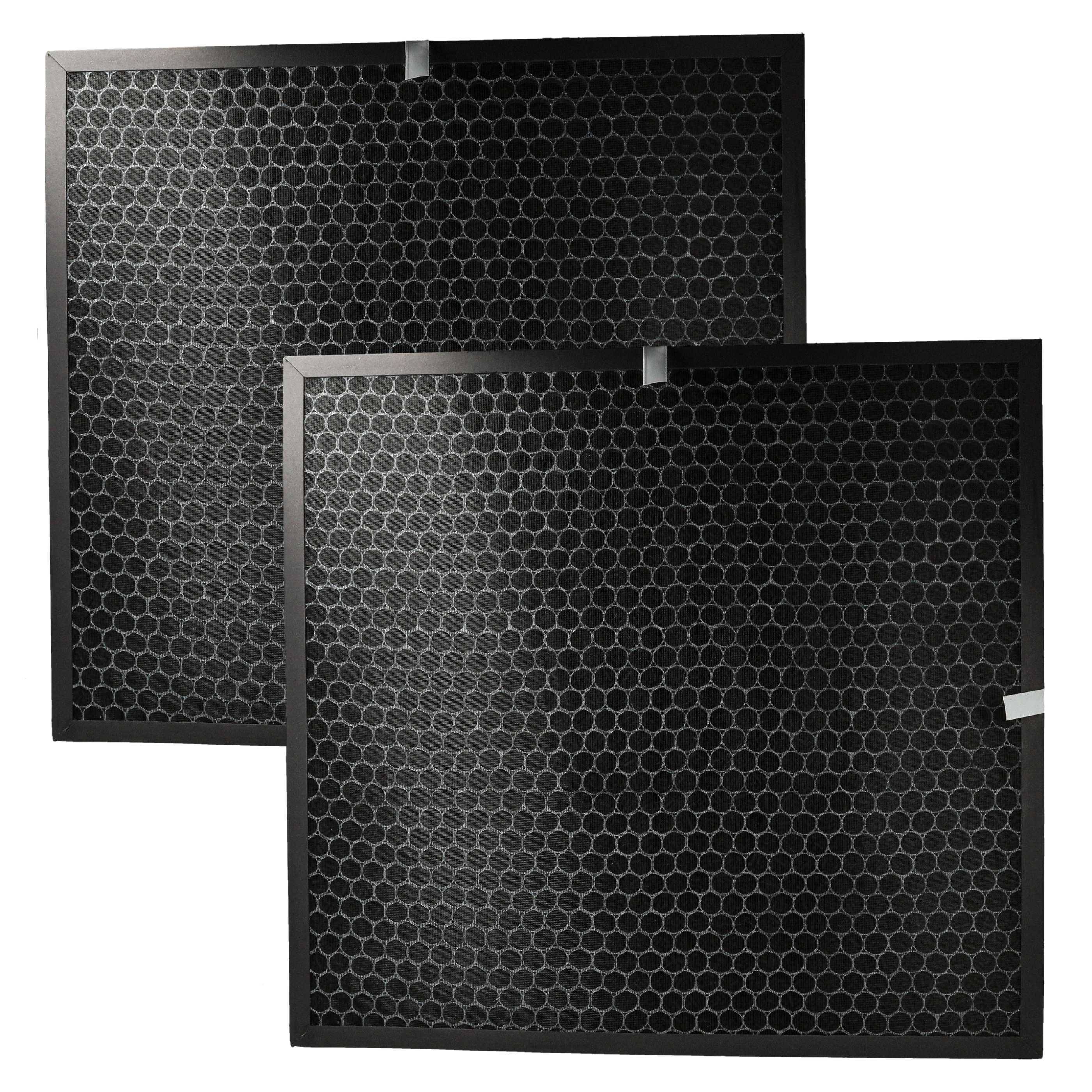 vhbw 2x Aktivkohlefilter kompatibel mit Lux Aeroguard 4 S Luftreiniger - Luftfilter Schwarz