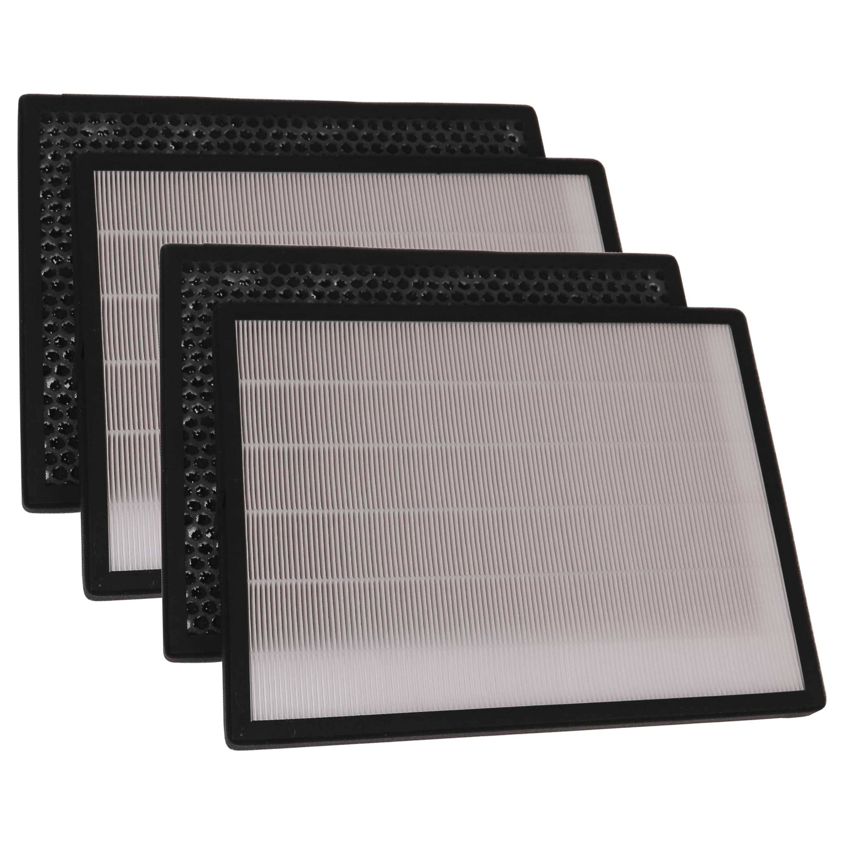 vhbw 4-teiliges Filter-Set Ersatz für Marreal AP3001-FS, AP3001B für Luftreiniger - HEPA-Filter, Aktivkohlefilter