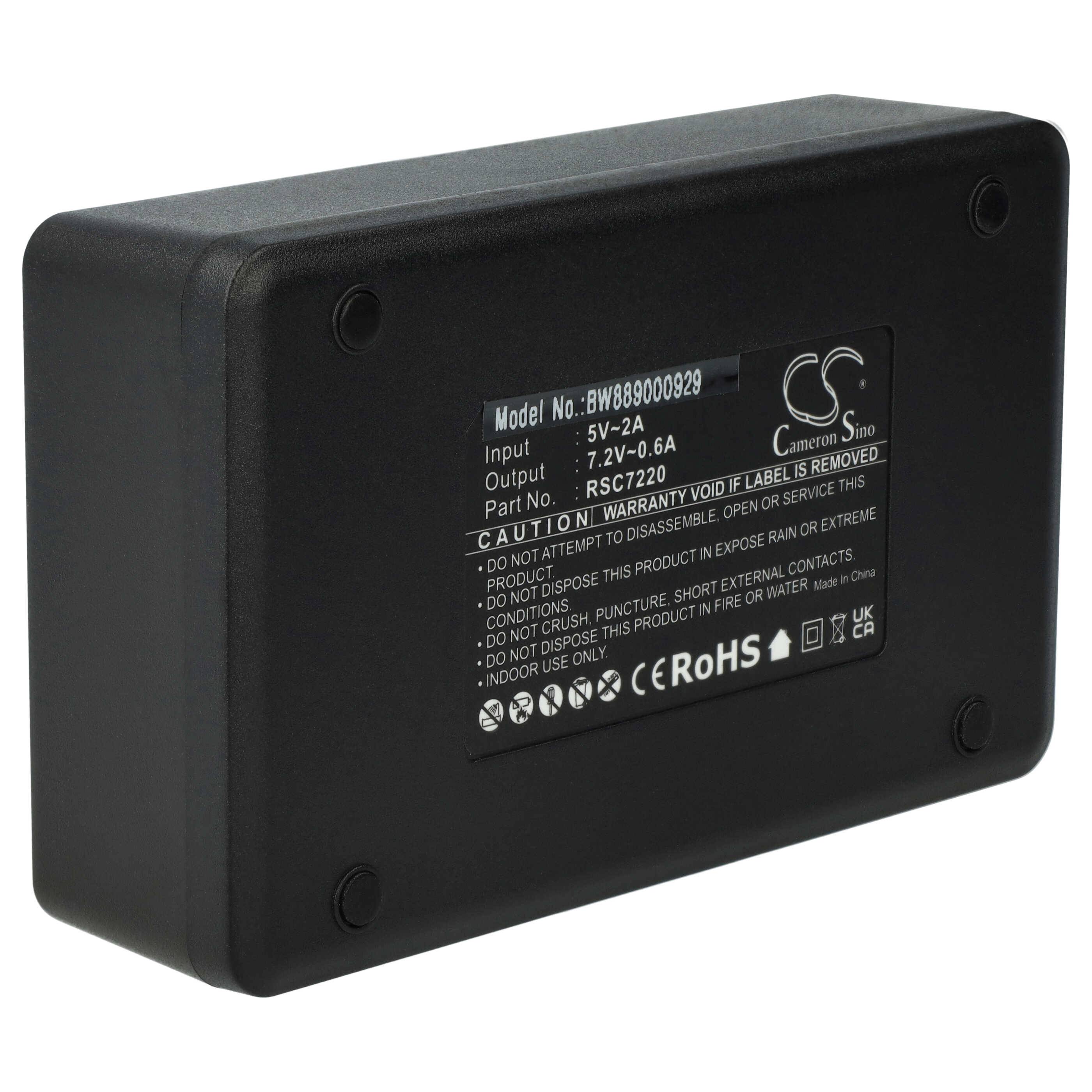 vhbw Dual-Ladegerät kompatibel mit Scanreco 960, 16131, 790, 592, 590 Funkgerät-Akkus - Ladestation + USB-C Kabel, 7,2 V, 0,6 A