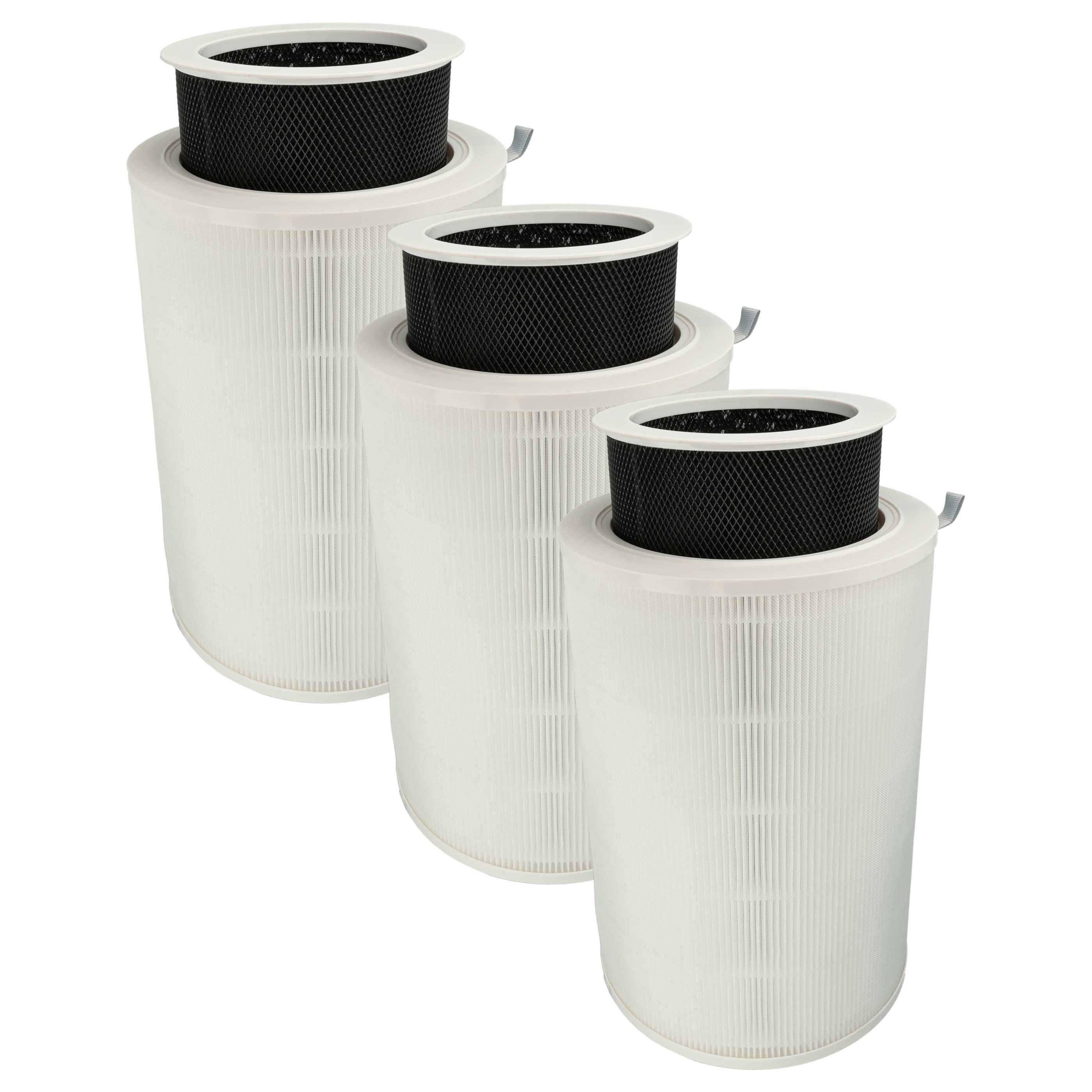 vhbw 3x Luftilter kompatibel mit Xiaomi Mi Air Purifier 2C Luftreiniger - Kombifilter Vorfilter + HEPA + Aktivkohle
