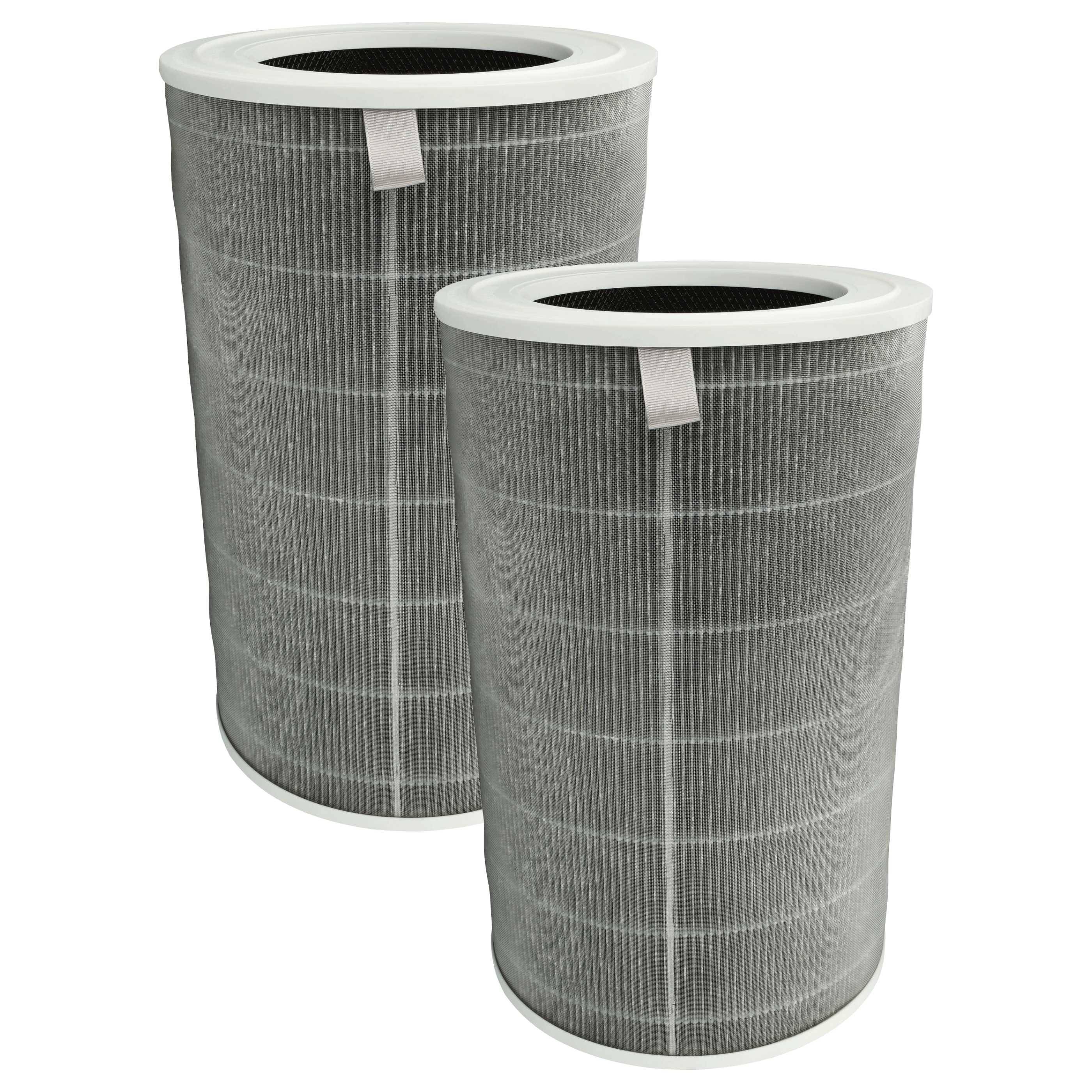vhbw 2x Aktivkohlefilter Ersatz für Xiaomi 6934177743672, M15R-FLP-GL für Luftreiniger - H12 Luftfilter Grau Weiß