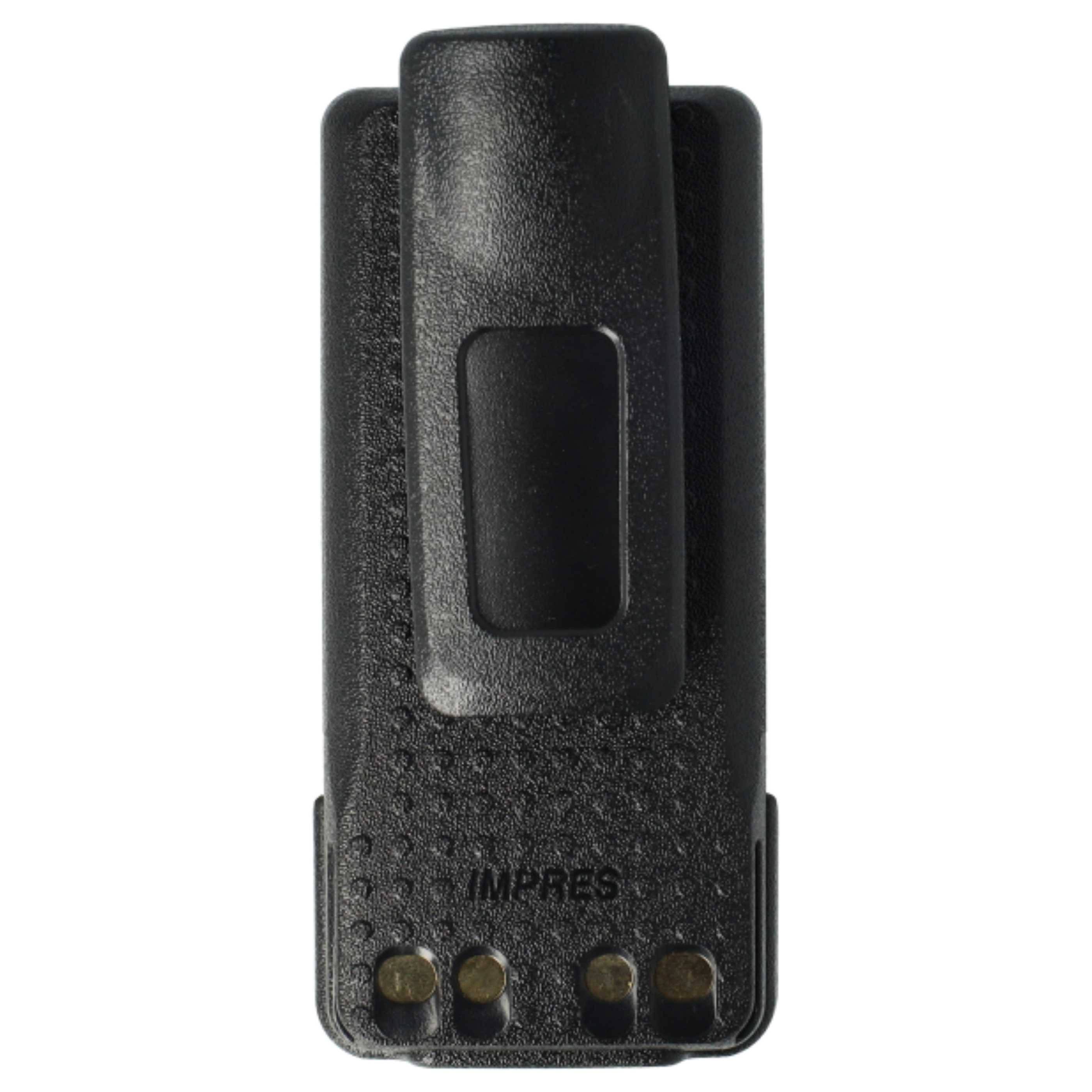 vhbw 2x Akku kompatibel mit Motorola DP2400e, DP2000, DP2600, DP2400 Funkgerät, Walkie Talkie (3000 mAh, 7,2 V, Li-Ion) + Gürtelclip