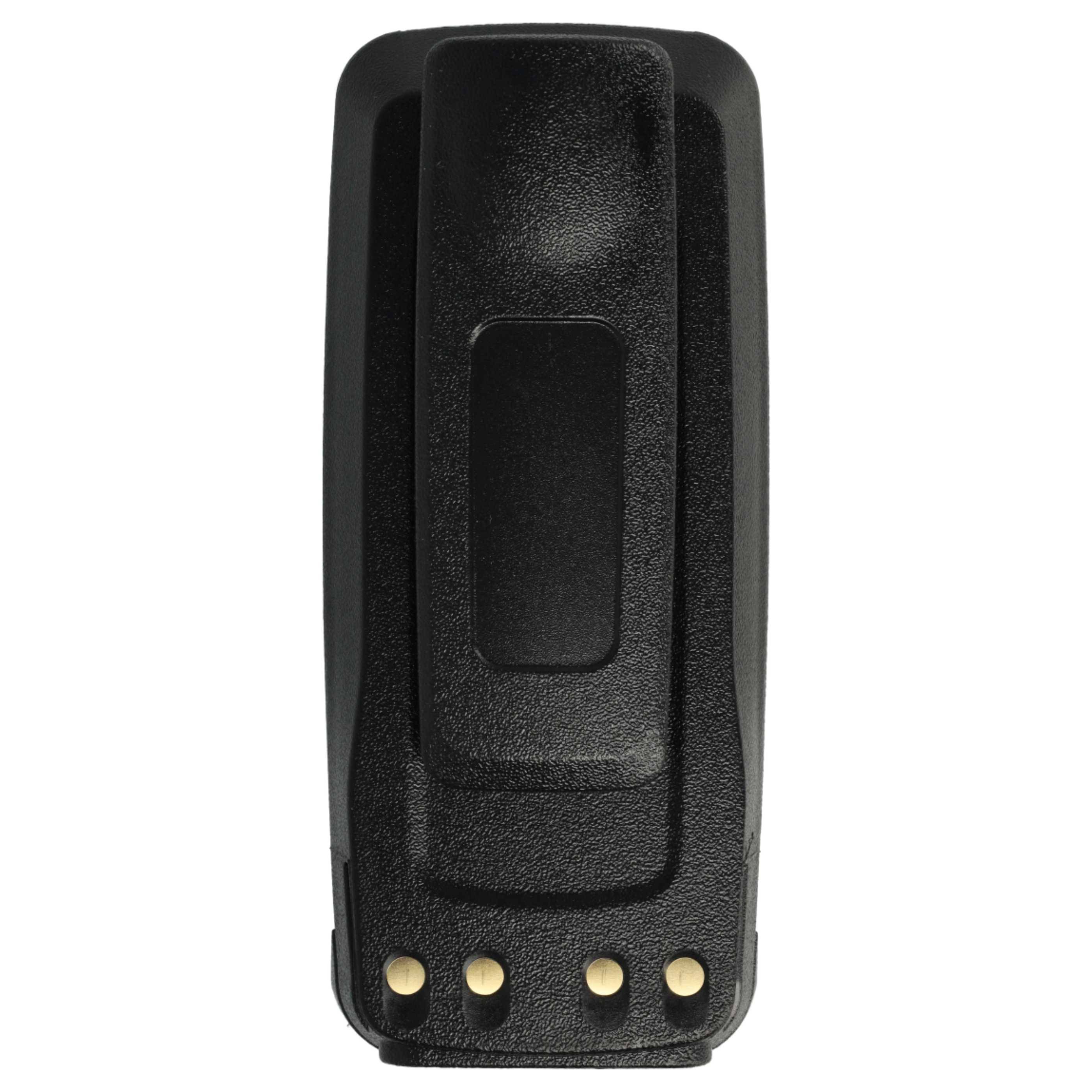 vhbw 5x Akku Ersatz für Motorola PMNN4101A, PMNN4102A, PMNN4101 für Funkgerät, Walkie Talkie (2600 mAh, 7,4 V, Li-Ion) + Gürtelclip