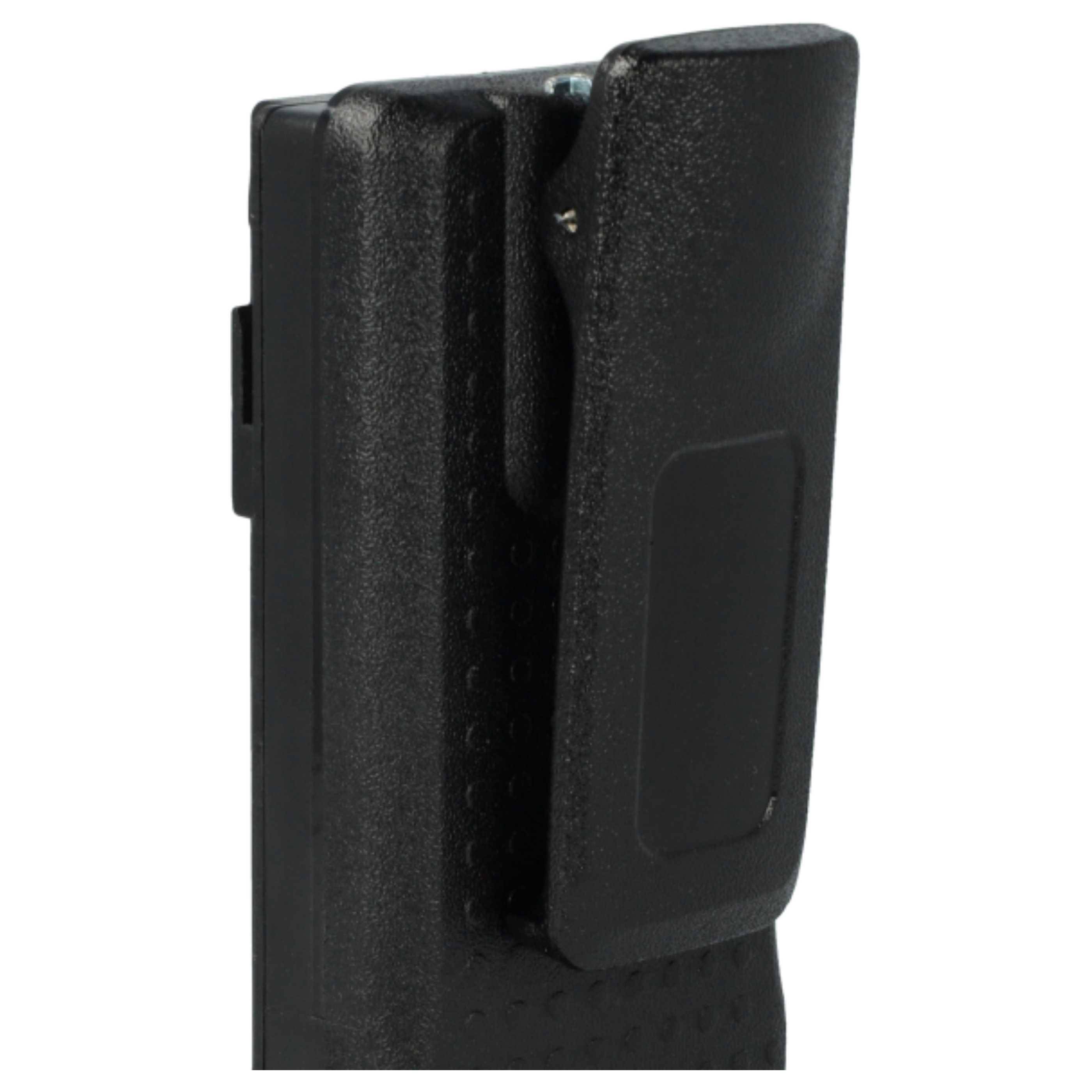 vhbw 2x Akku Ersatz für Motorola PMNN4543, PMNN4493, PMNN4491B für Funkgerät, Walkie Talkie (3000 mAh, 7,4 V, Li-Ion) + Gürtelclip