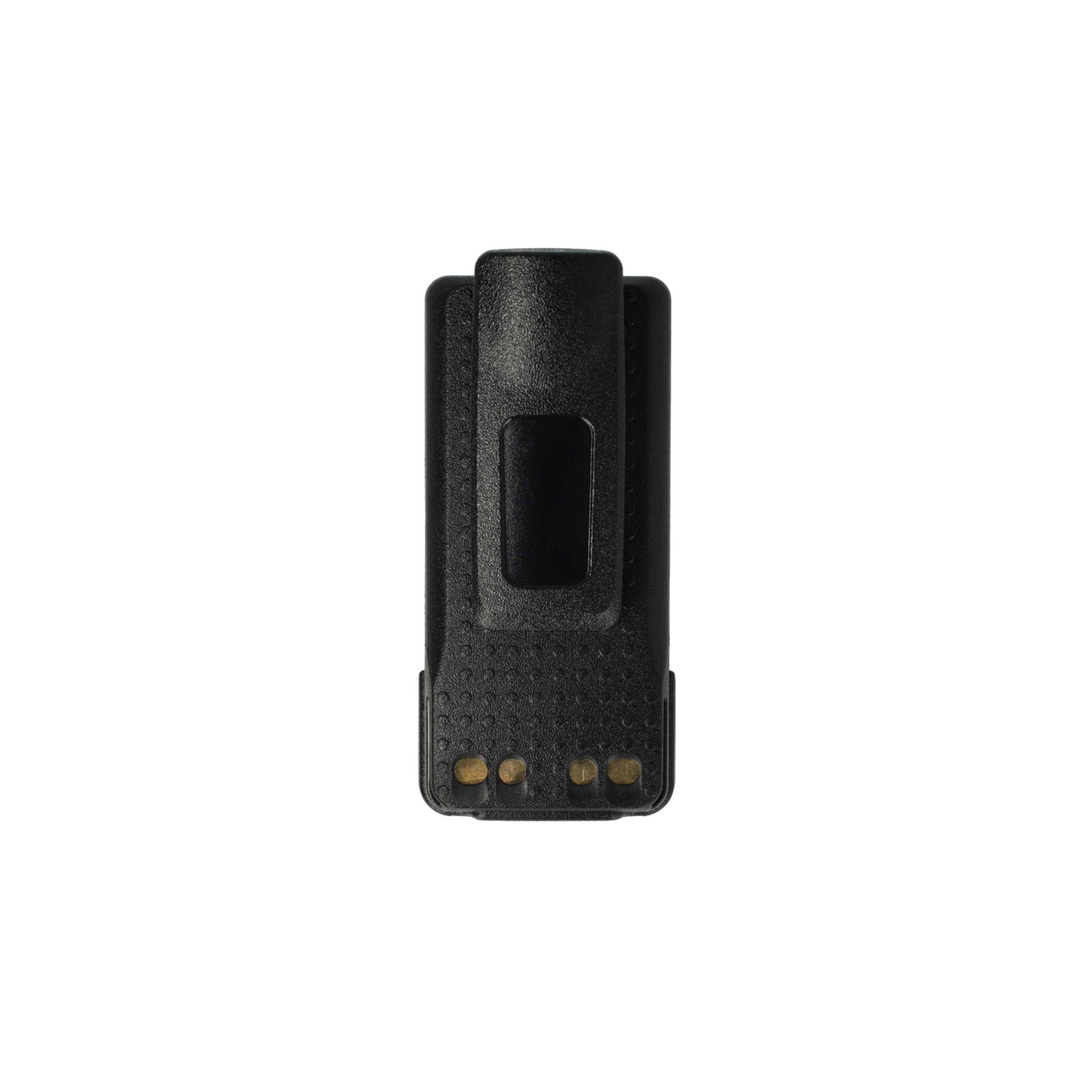vhbw 2x Akku Ersatz für Motorola PMNN4543, PMNN4493, PMNN4491B für Funkgerät, Walkie Talkie (3000 mAh, 7,4 V, Li-Ion) + Gürtelclip