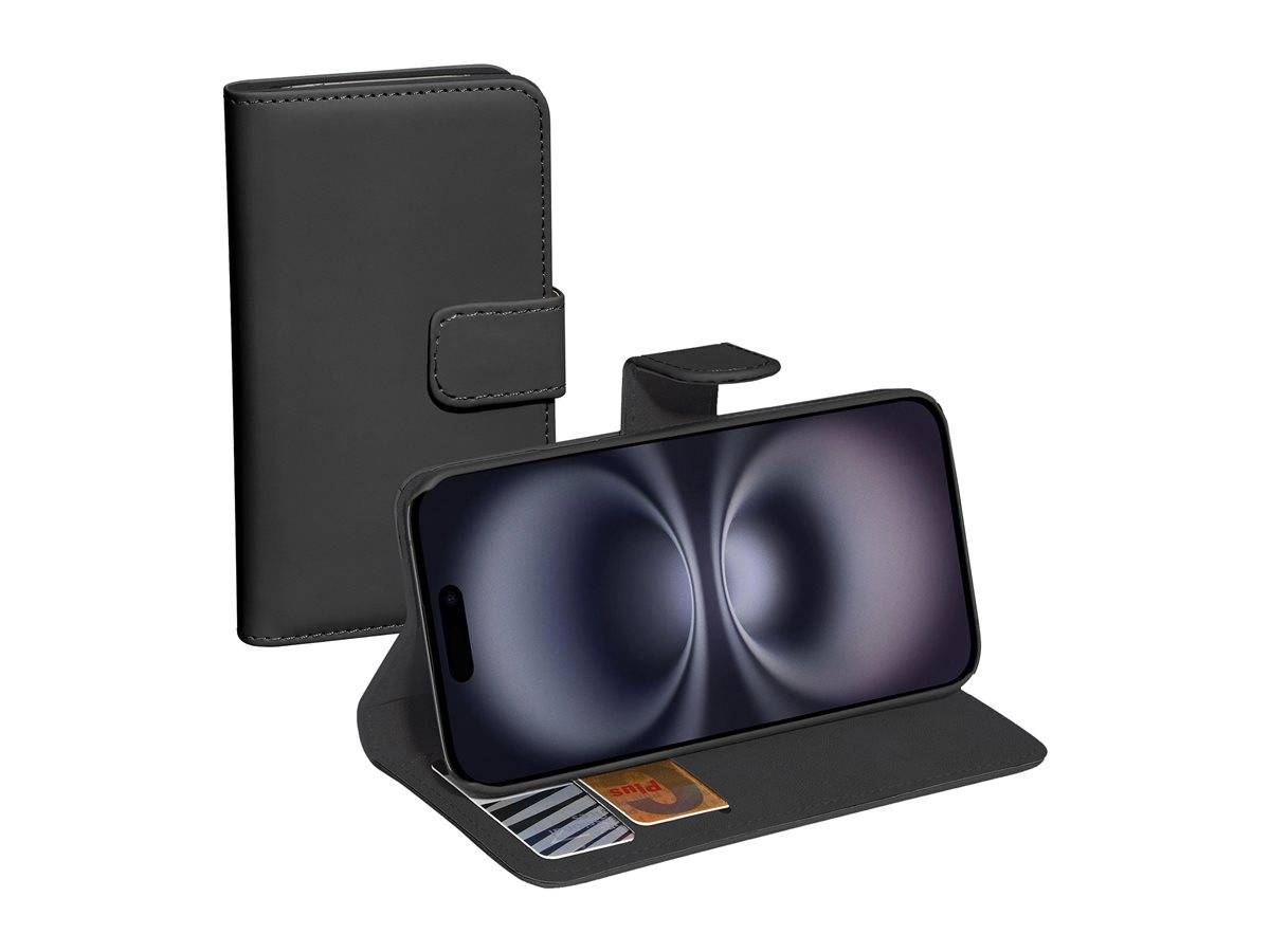 PEDEA Book Classic - Flip-Hülle für MobiltelefonSchwarz - für Apple iPhone 16
