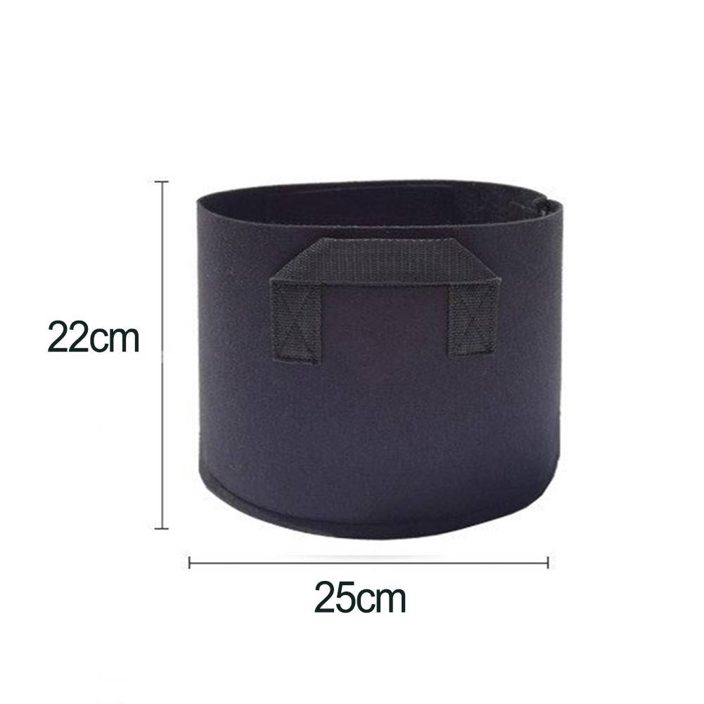 Grow Bag Pflanztasche mit Henkeln Plant Grow Bag Pflanzsack Stofftopf Rund Herbgarden Jungle Bag 3 Gallon - 11 Liter
