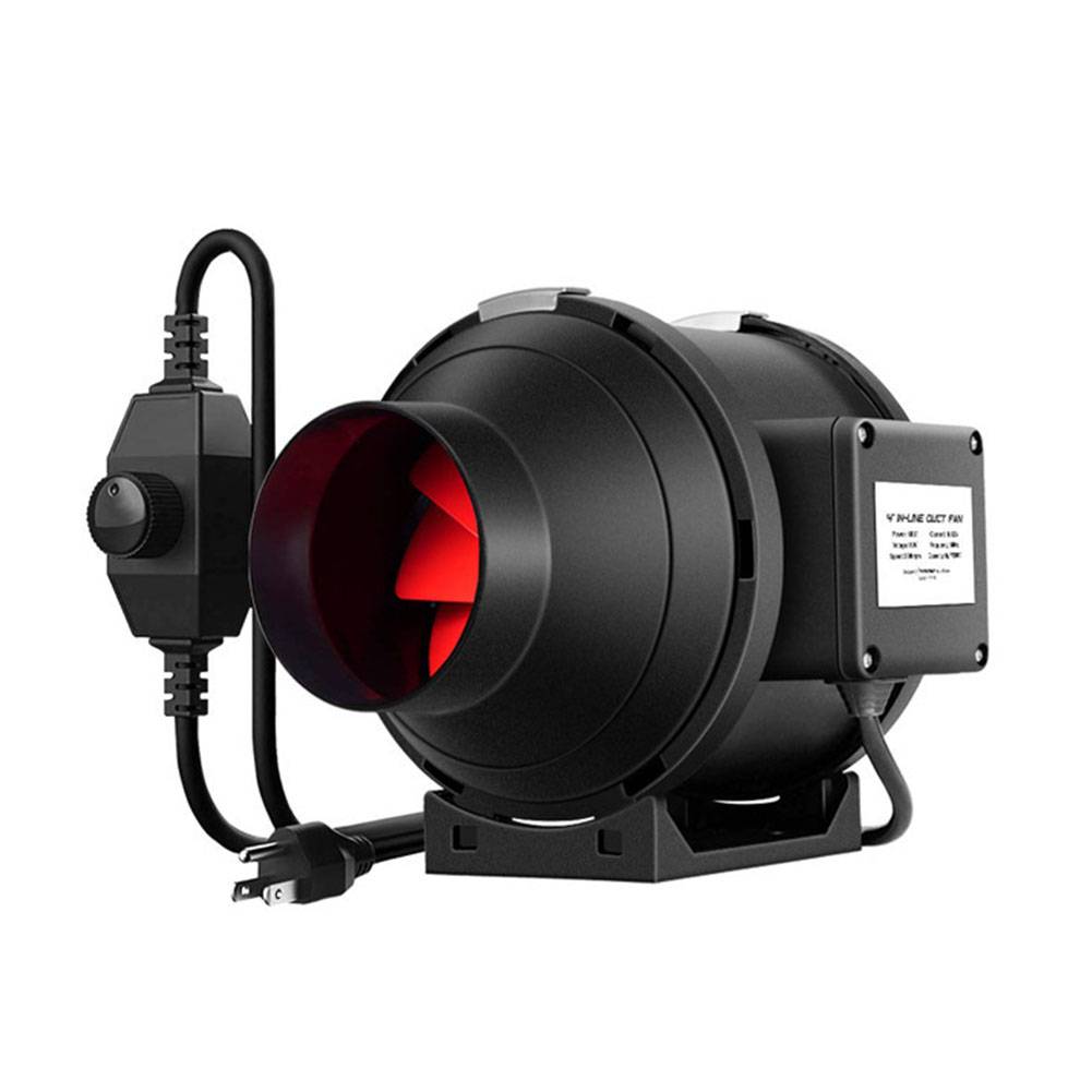 6“ (150mm) GDFP150 Inline-Ventilator, Kanalventilator Fan mit Variablem Drehzahlregler für Grow Box Pflanzenzelte