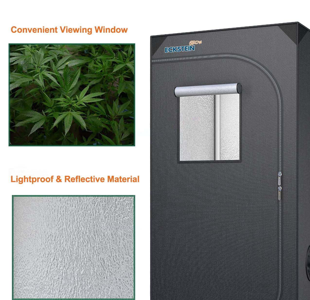 Grow Box Gewächshaus Zelt Zuchtzelt 80x80x160cm Growschrank Growzelt Zuchtschrank 600D Grow Tent Zimmerpflanze Growzelt