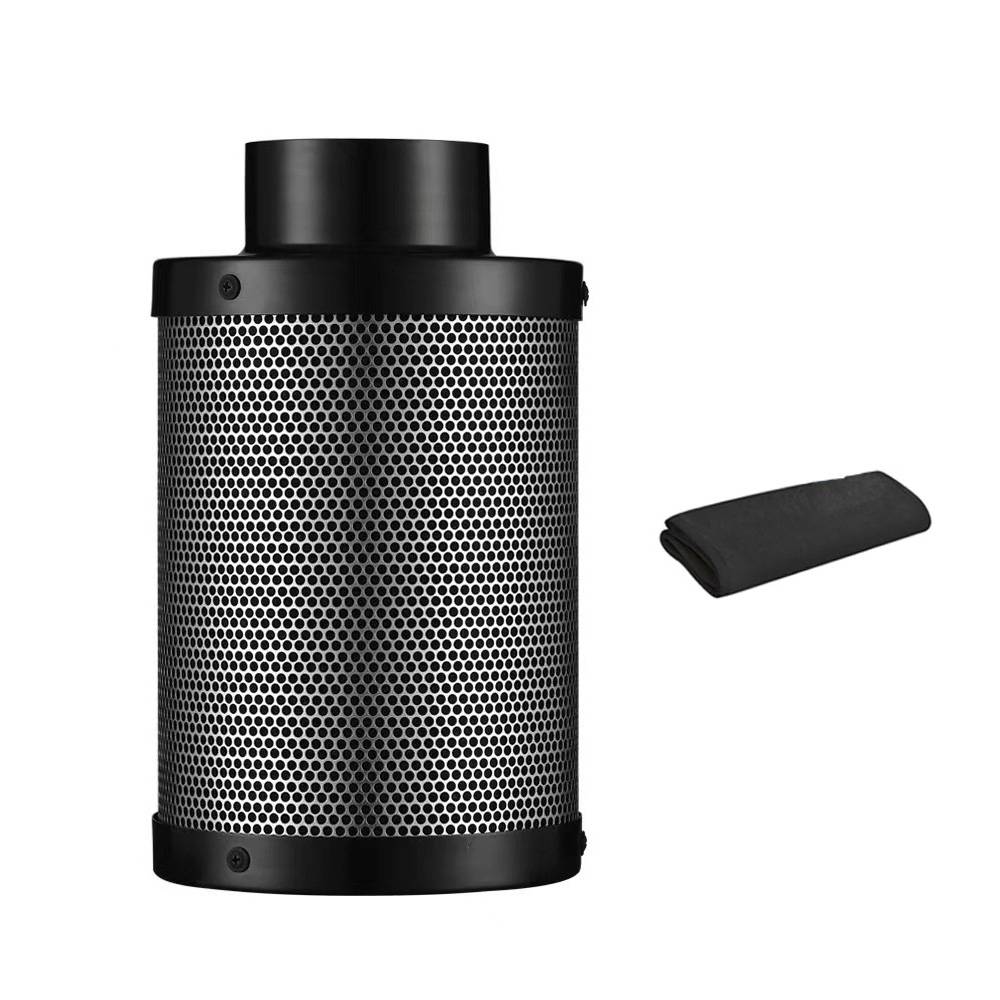 Growbox Rohrventilator-Set, 100mm Aktivkohlefilter Lüftungskomplettset, Wachstums-Abluftanlage Luftreinigung