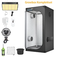 Growbox Komplettset 80x80x160 cm mit 100W LED Pflanzenwachstumslampe, Anbauzelt, Gewächshaus-Komplettset Growbox Komplettset 80x80x160 cm mit 100W LED Pflanzenwachstumslampe, Anbauzelt, Gewächshaus-Komplettset