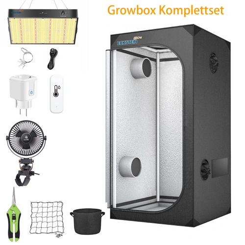 Growbox Komplettset 80x80x160 cm mit 100W LED Pflanzenwachstumslampe, Anbauzelt, Gewächshaus-Komplettset Growbox Komplettset 80x80x160 cm mit 100W LED Pflanzenwachstumslampe, Anbauzelt, Gewächshaus-Komplettset