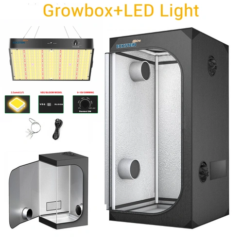 Growbox Komplettset LED 60x60X140 Gewächshaus Growtent Zuchtzelt Indoor Pflanzenzelt mit 100W Vollspektrum Dimmbar Light Growbox Komplettset LED 60x60X140 Gewächshaus Growtent Zuchtzelt Indoor Pflanzenzelt mit 100W Vollspektrum Dimmbar Light