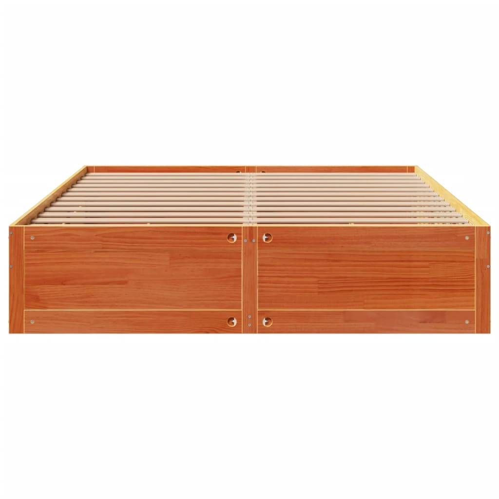 vidaXL Massivholzbett ohne Matratze mit Schubladen Braun 200x200 cm