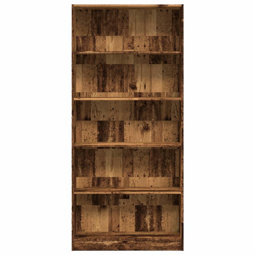 vidaXL Bücherregal Altholz-Optik 80x24x176 cm Holzwerkstoff