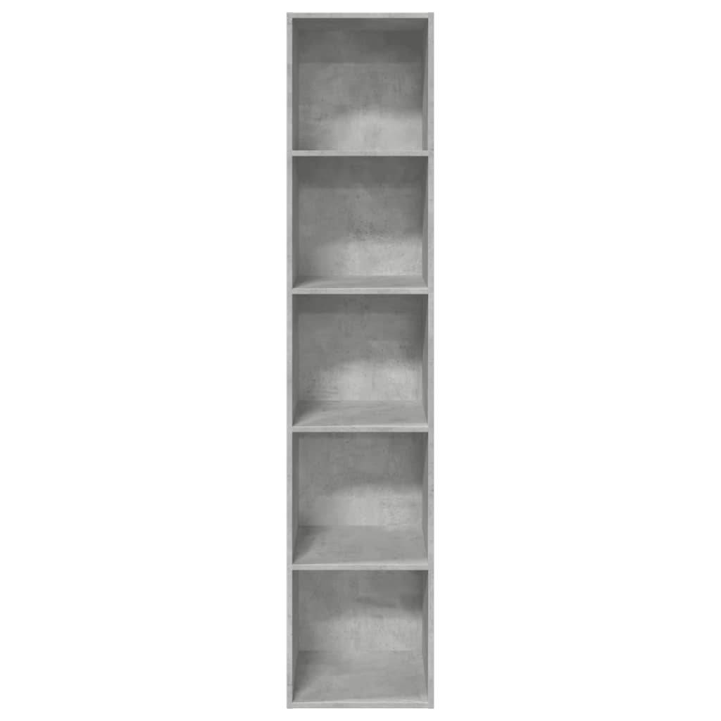 vidaXL Bücherregal Betongrau 40x30x189 cm Holzwerkstoff
