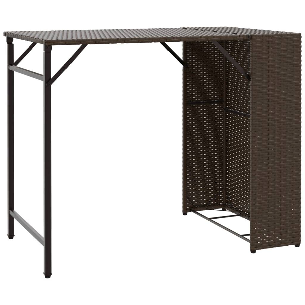 vidaXL 5-tlg. Garten-Essgruppe Klappbar Braun Poly Rattan