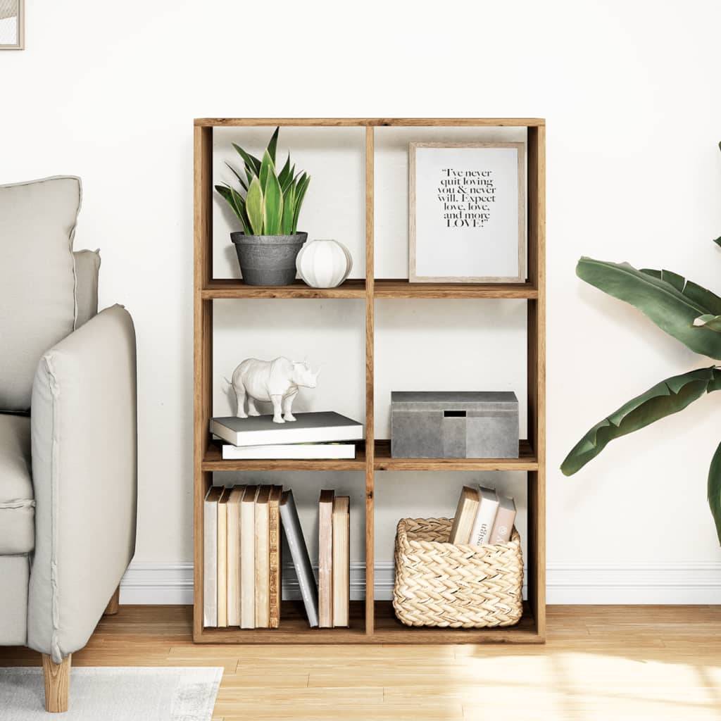 vidaXL Raumteiler-Bücherregal Artisan-Eiche 69,5x29x103,5 cm