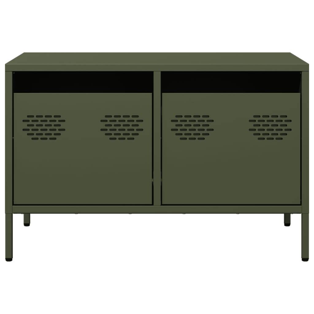 vidaXL TV-Schrank Olivgrün 68x39x43,5 cm Kaltgewalzter Stahl