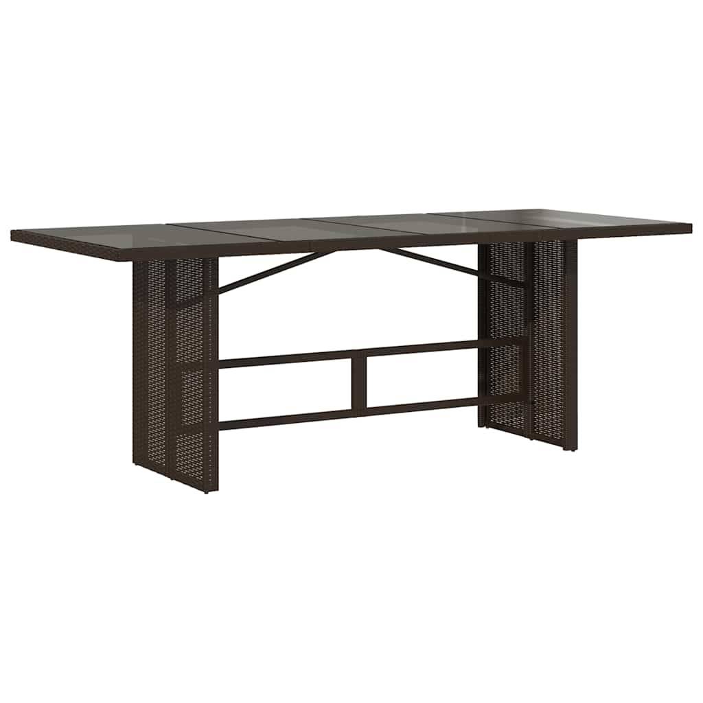 vidaXL 7-tlg. Garten-Bistro-Set mit Kissen Braun Poly Rattan