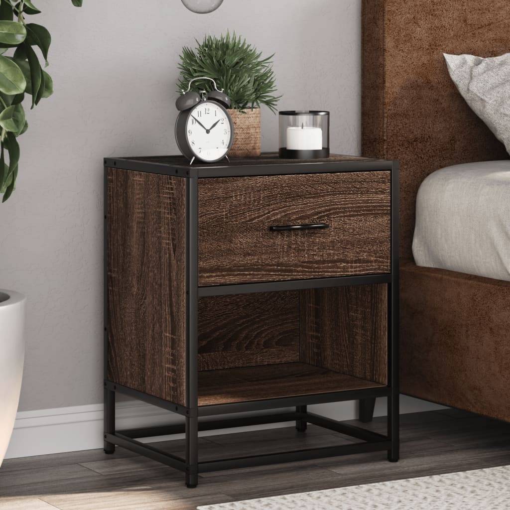 vidaXL Nachttisch Braun Eichen-Optik 40x31x50 cm Holzwerkstoff