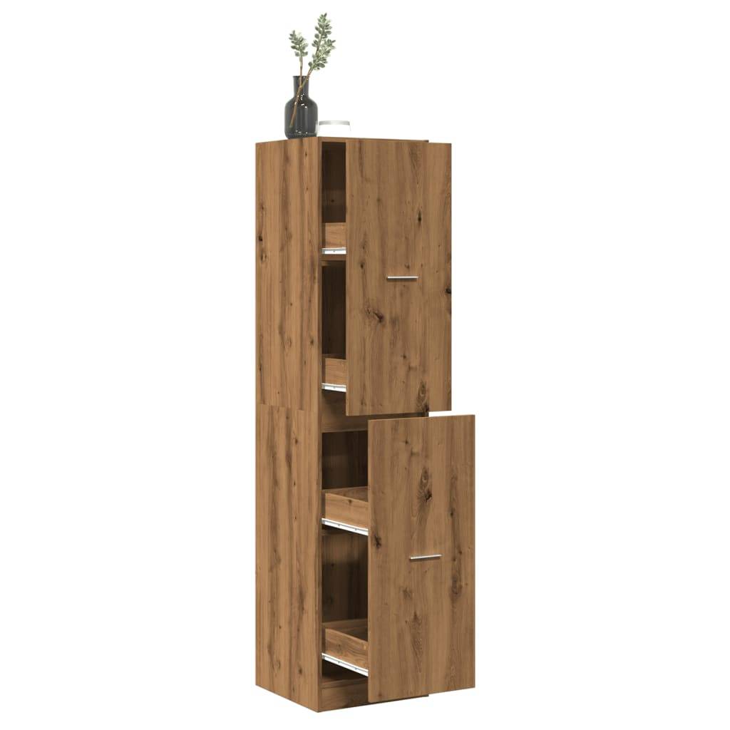 vidaXL Apothekerschrank Artisan-Eiche 40x41x174,5 cm Holzwerkstoff