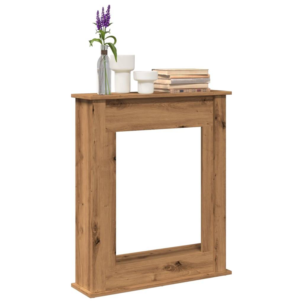 vidaXL Kaminumrandung Artisan-Eiche 75x20x87,5 cm Holzwerkstoff