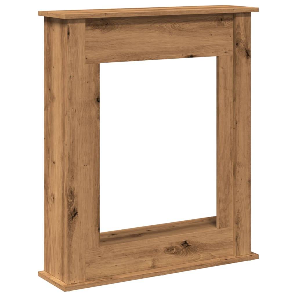 vidaXL Kaminumrandung Artisan-Eiche 75x20x87,5 cm Holzwerkstoff