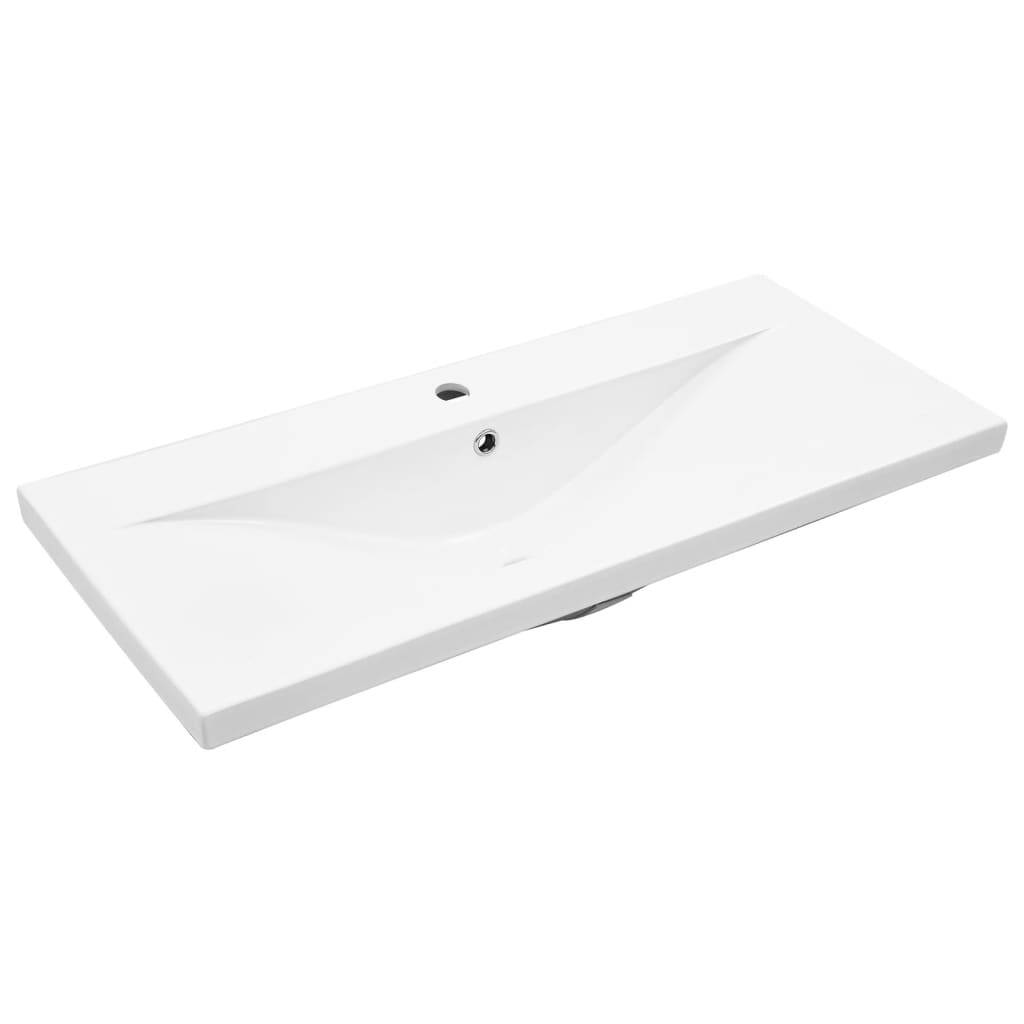 vidaXL Waschbeckenunterschrank mit Einbaubecken Artisan-Eiche