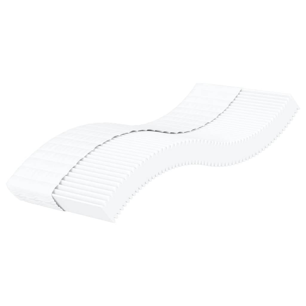 vidaXL Schaumstoffmatratze Weiß 80x210 cm Härtegrad H2 H3