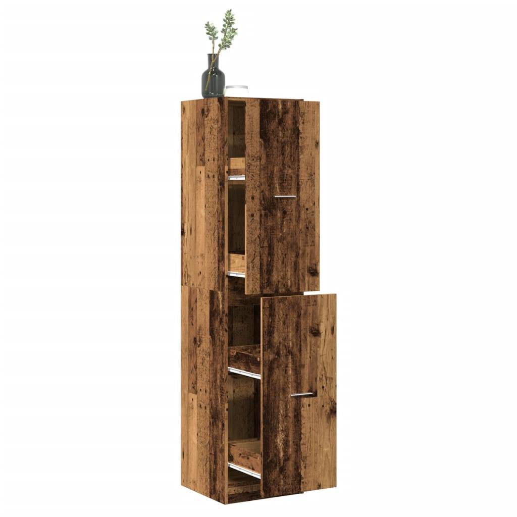 vidaXL Apothekerschrank Altholz-Optik 40x41x174,5 cm Holzwerkstoff