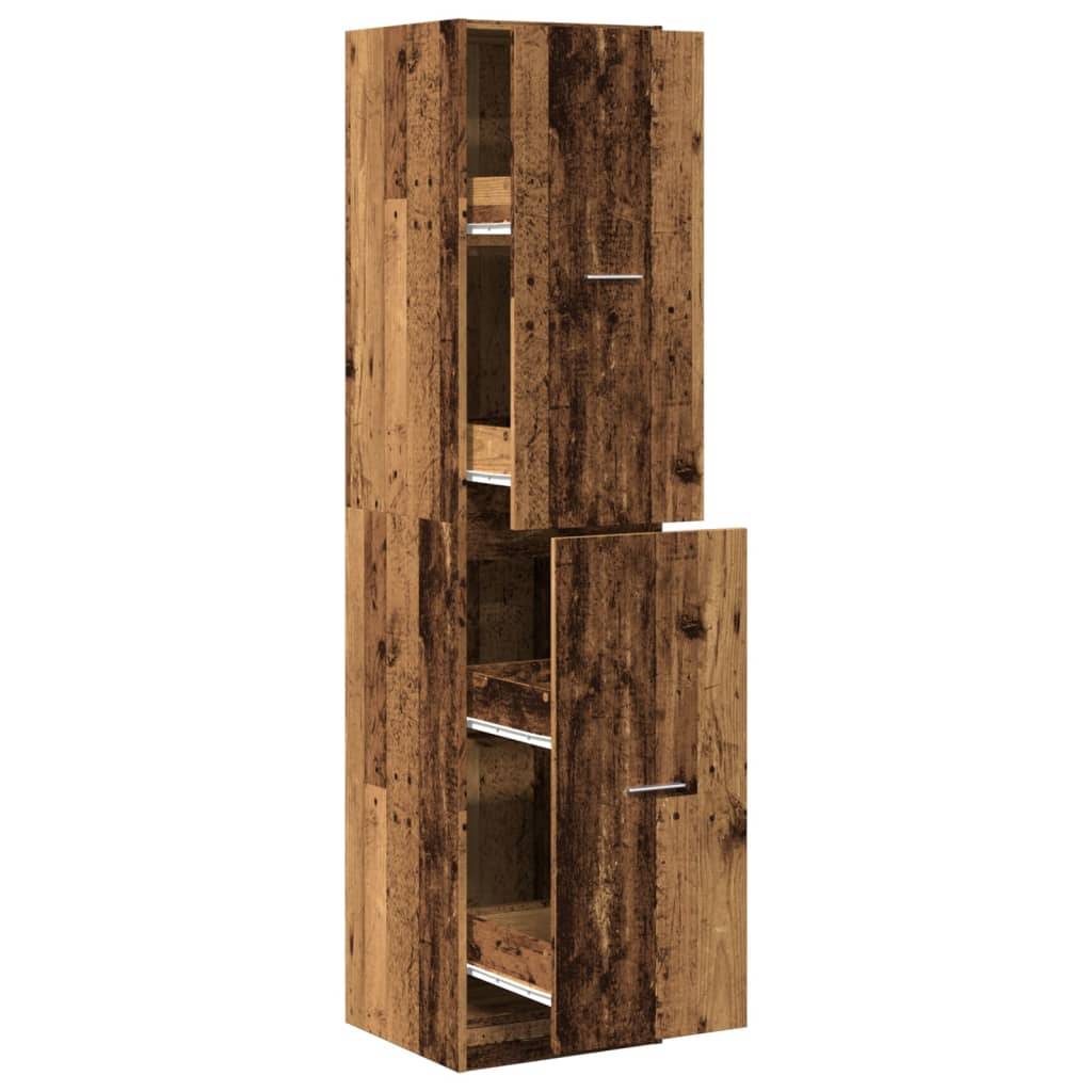 vidaXL Apothekerschrank Altholz-Optik 40x41x174,5 cm Holzwerkstoff