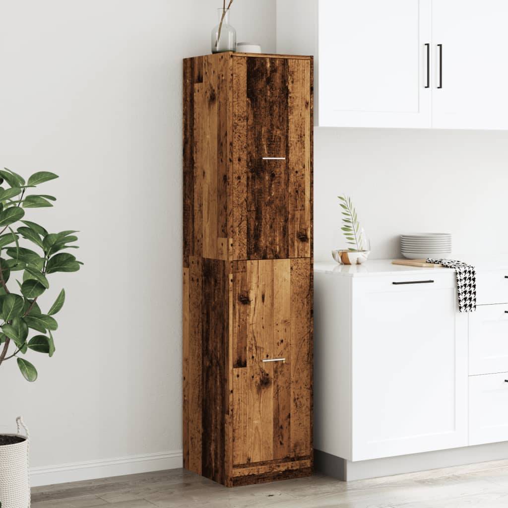 vidaXL Apothekerschrank Altholz-Optik 40x41x174,5 cm Holzwerkstoff