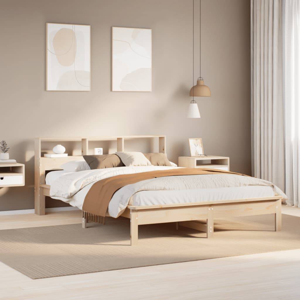 vidaXL Massivholzbett ohne Matratze 150x200 cm Kiefernholz