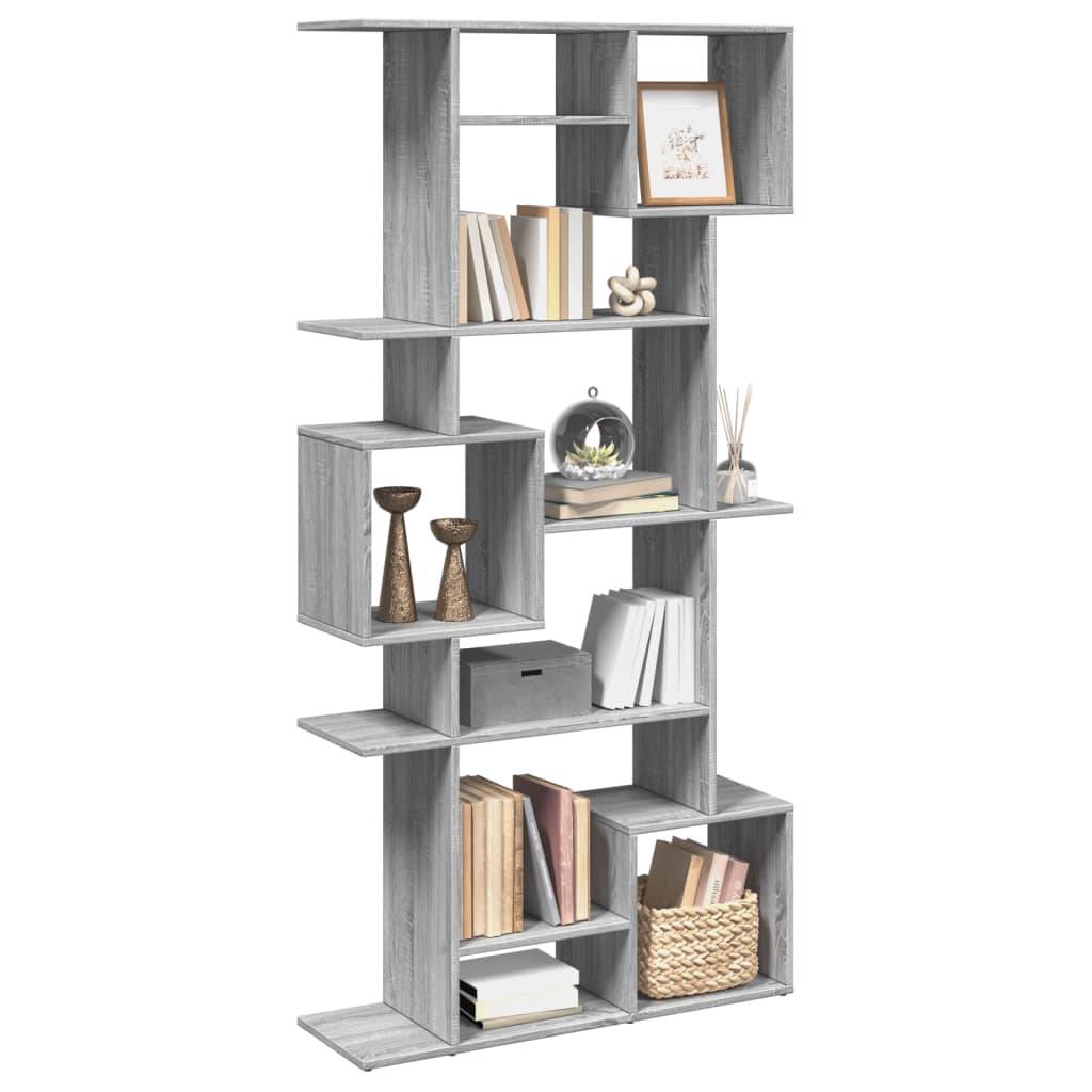 vidaXL Bücherregal Grau Sonoma 92x29x188 cm Holzwerkstoff