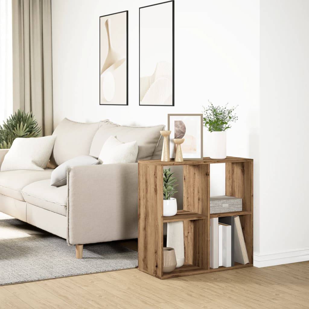 vidaXL Raumteiler-Bücherregal Artisan-Eiche 69,5x29x69,5 cm