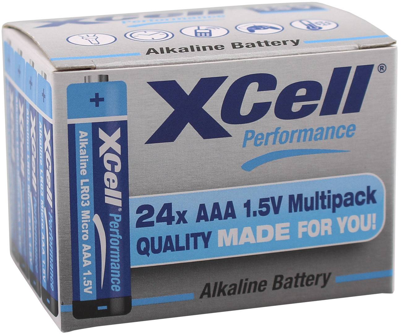 24x XCell Performance 1,5V LR03 Micro AAA AlMn Batterie